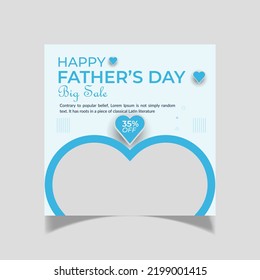 Fathers Day Social Media Post Template Design