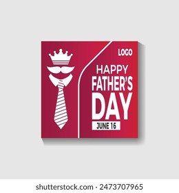 Father's Day social media post design template