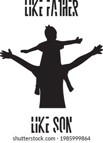 father's day and son silhouette, dad, daddy