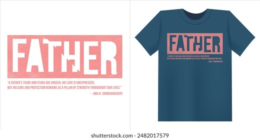 Father's day special t-shirt design illustration.Father's Day creative vector typographic T-shirt graphic, mug or cup gift concept. 