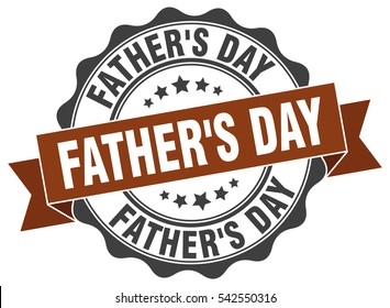 Fathers Day Stamp Sticker Seal Round Stock Vector (Royalty Free ...