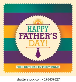 Father's day sticker design. Vector illustration.