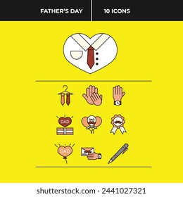 Father's Day Sticker and Poster Design