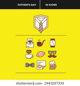 Father's Day Sticker and Poster Design