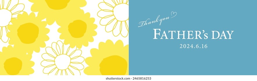 Father's Day sunflower frames banner