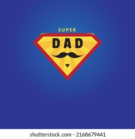 Fathers Day Super Dad Mustache Vector Stock Vector (Royalty Free ...