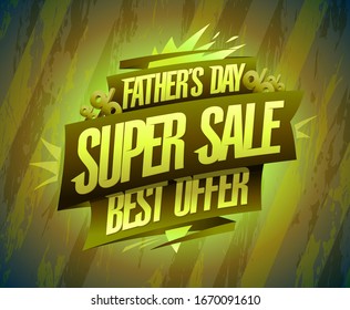 Father's day super sale, best offer banner template