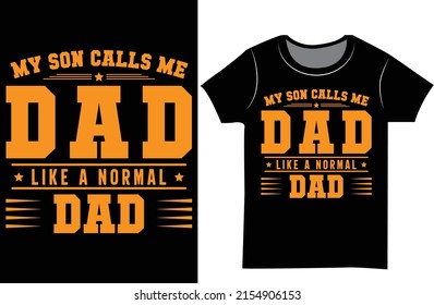 Father's day svg shirt. Dad typography t-shirt design. T-shirt as a gift.