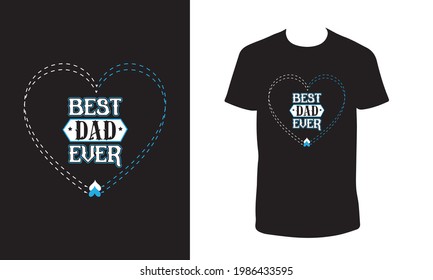 Fathers day t shirt design template.