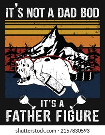 Fathers day t shirt design and print template.