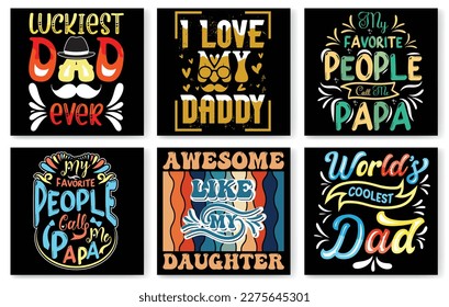 Father's day t shirt design bundle, Dad t shirt design bundle, Happy father's day, Best dad ever