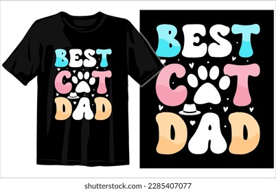 Fathers day t shirt design vector, dad t shirt design, papa graphic t-shirt design, dad svg design, Free vector colorful fathers day lettering sticker