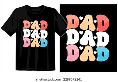 fathers day t shirt design vector, dad wave t-shirt, dad t shirt design, papa tshirt design, dad svg design