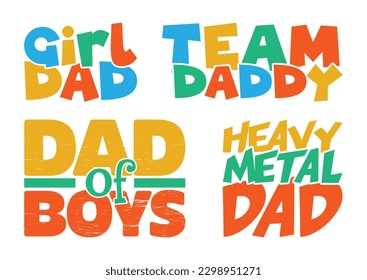 Father's Day T shirt Design Bundle, vector Father's Day T shirt  design, Dad shirt, Father typography T shirt design Collection