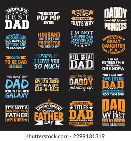 Fathers day t shirt design bundle