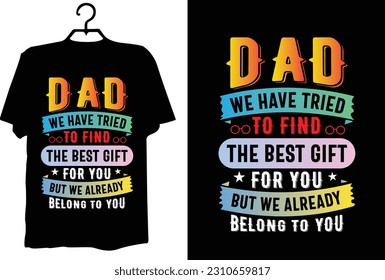 Father's day t shirt design vector