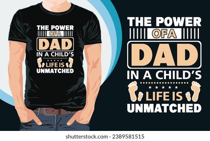 Father's Day T shirt Design-Typography Papa  Dad T shirt Design