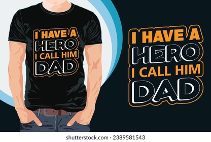 Father's Day T shirt Design-Typography Papa  Dad T shirt Design