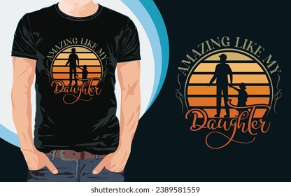 Vatertag T-Shirt Design-Typografie Papa Papa Papa T-Shirt Design-Design