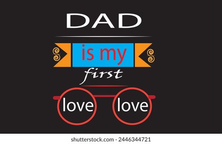 Father's day T- shirt and Father's Day poster or banner template and background. Greetings and presents for Father's Day in flat lay styling. Promotion and shopping template for love dad