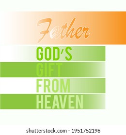 father's day text illustration with gradient effect