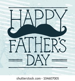 Father's Day text illustration with hand-drawn mustache