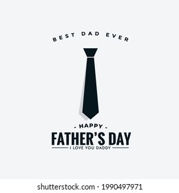 Father's Day with tie concept banner