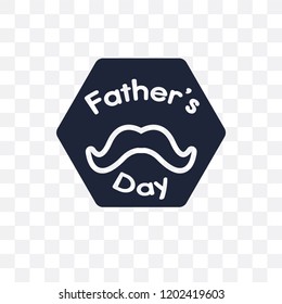 Father's day transparent icon. Father's day symbol design from United states of america collection. Simple element vector illustration on transparent background.