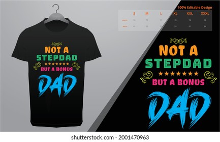 Father's day t-shirt. Dad the man the legend Funny quotes. T-shirt Design template for Fathers' day.