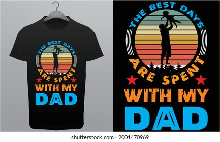 Father's day t-shirt. Dad the man the legend Funny quotes. T-shirt Design template for Fathers' day.