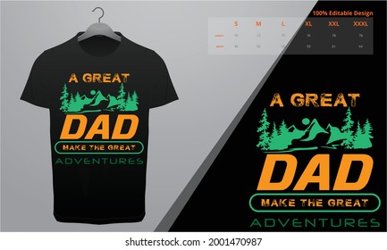 Father's day t-shirt. Dad the man the legend Funny quotes. T-shirt Design template for Fathers' day.