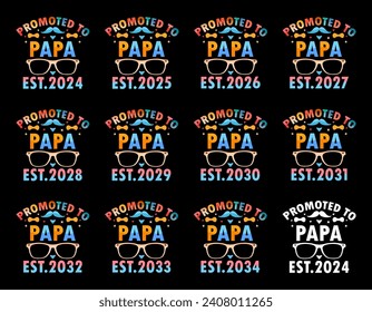 Fathers Day T-shirt Design Bundle. Papa day t shirt design.