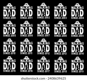 Fathers Day T-shirt Design Bundle Vector. The walking dad t-shirt design for fathers day.