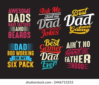 father's day t-shirt design bundle