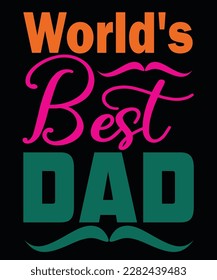 A Father's Day t-shirt design could feature a variety of elements to celebrate and honor dads, such as a catchy phrase like World's best Dad.