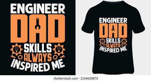 Father's day t-shirt design for dad. Father's day lettering and typography quote. T-shirt print template design.