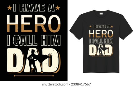 Father's day t-shirt design, Funny dad lover, retro vintage, typography, quote t shirt design, with father son Silhouette vector in sunset graphic template tee. Happy fathers day typography t shirt.
