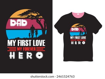 Father's day t-shirt design, matching fathers day shirts, fathers day shirts for dad and son, fathers day  vector