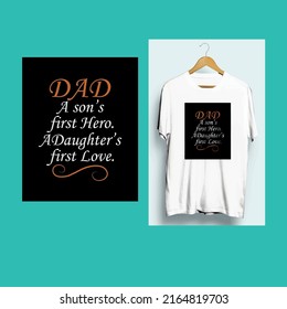 Father's Day T-Shirt Design Template.