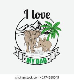 Fathers Day T-shirt Design Vector Art
