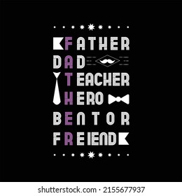 father's day t-shirt design vector Premium Vector