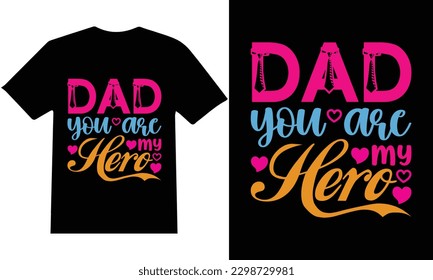 Father's Day" T-shirt design vector.