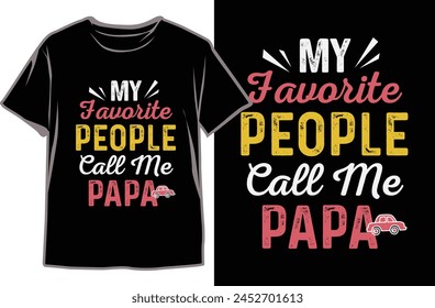 Vector de diseño de camiseta del Día del Padre. Camiseta de papá divertida. Diseño de camiseta de tipografía