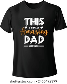 Father's Day T-shirt Design vector template