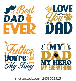 Father's Day T-shirt Design Vector Images