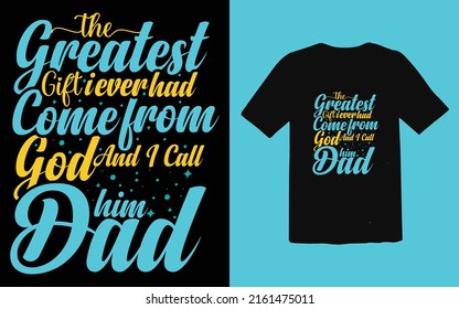 Father's day typographic T-shirt Design vector