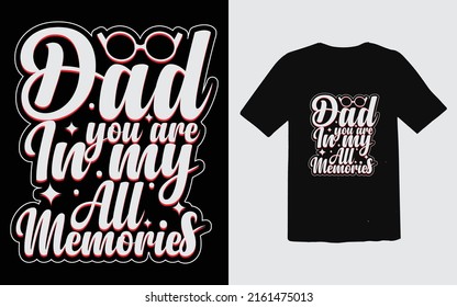 Father's day typographic T-shirt Design vector