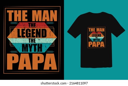 Father's day typographic T-shirt Design vector, Trendy Dad T-shirt Design