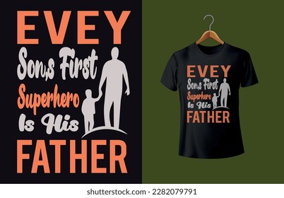 Father's day typographic T-shirt Design vector, Trendy Dad T-shirt Design best father t shirt design happy birthday dad.