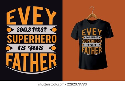 Father's day typographic T-shirt Design vector, Trendy Dad T-shirt Design best father t shirt design happy birthday dad.
